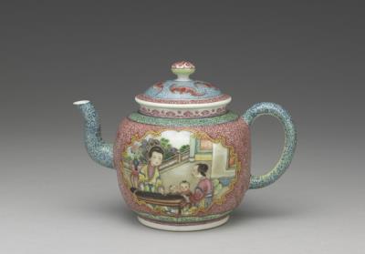 图片[2]-Teapot with “Ladies with Artistic Talents” motif in falangcai painted enamels, Qianlong reign (1736-1795), Qing dynasty-China Archive